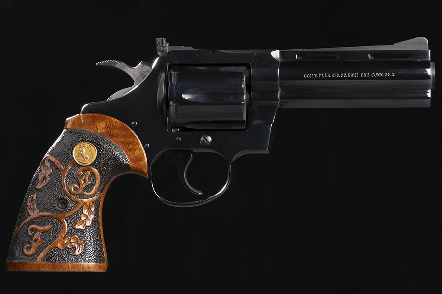 Traditionally blued firearm after professional refinishing